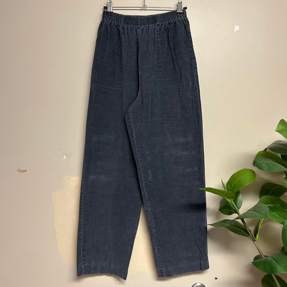 Vintage 80s Sears Fatigue Corduroy Pants Grey Baggy Womens 10 Made in USA